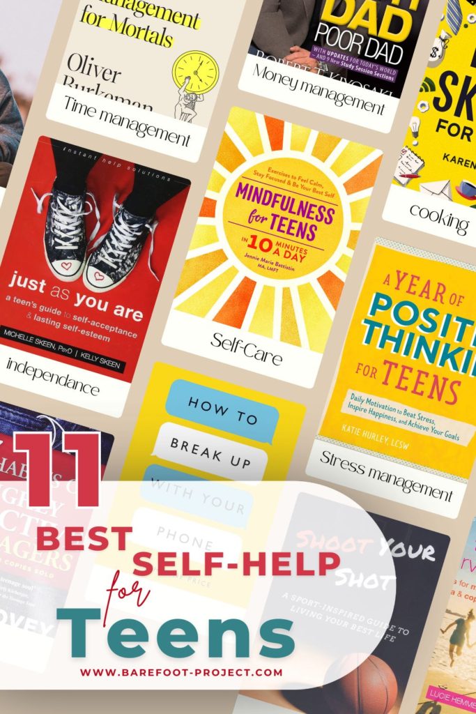11 best self-help books for teens pinterest pin by barefoot-project

