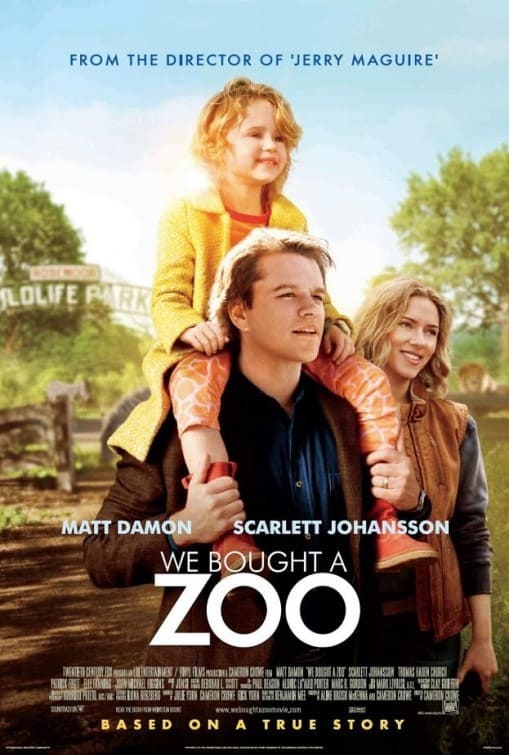 Family movie about a father and his kids who buys a zoo, a great movie for family night, kid friendly movie, amazing family movie night