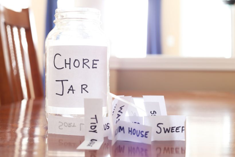 Chore Jar, Children can pick out chores from the jar