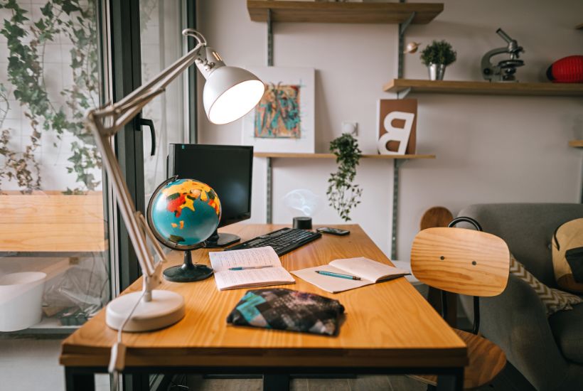 A desk space where a child can focus
