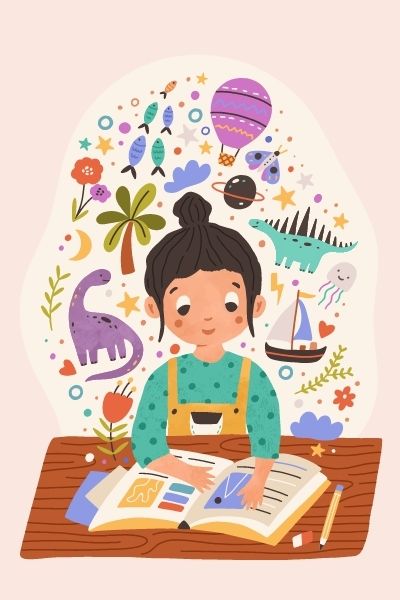 A creative Child full of ideas